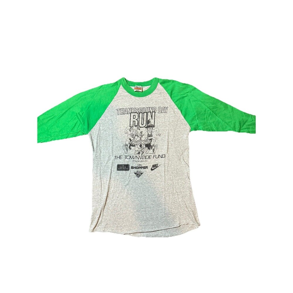 Vintage 1980s Thanksgiving Run T‎ Shirt Rich Mayer Nike